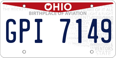 OH license plate GPI7149