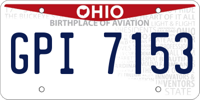 OH license plate GPI7153