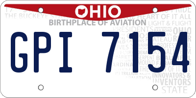 OH license plate GPI7154