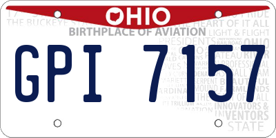 OH license plate GPI7157