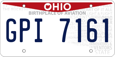 OH license plate GPI7161