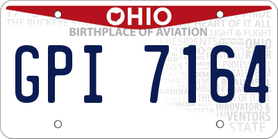 OH license plate GPI7164