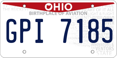 OH license plate GPI7185