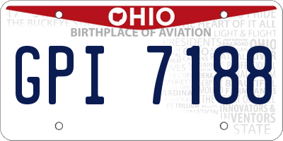 OH license plate GPI7188