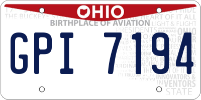 OH license plate GPI7194