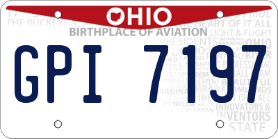 OH license plate GPI7197