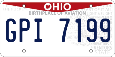 OH license plate GPI7199