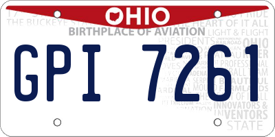 OH license plate GPI7261