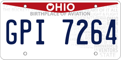 OH license plate GPI7264