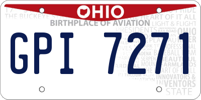 OH license plate GPI7271