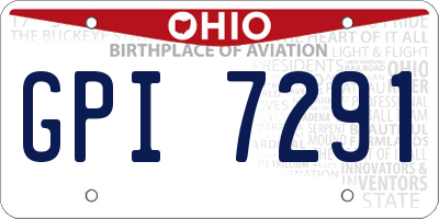 OH license plate GPI7291