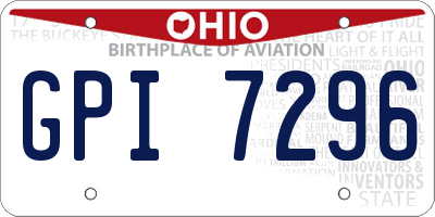 OH license plate GPI7296