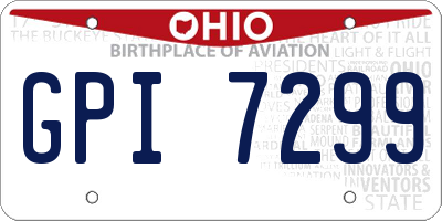 OH license plate GPI7299