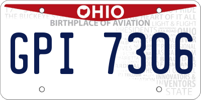 OH license plate GPI7306