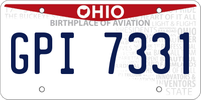 OH license plate GPI7331