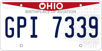 OH license plate GPI7339