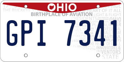 OH license plate GPI7341
