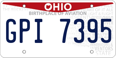 OH license plate GPI7395