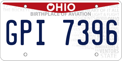 OH license plate GPI7396