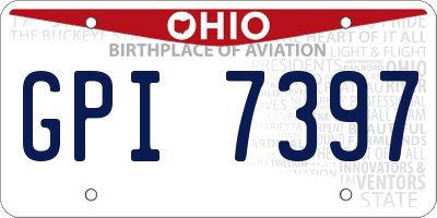 OH license plate GPI7397