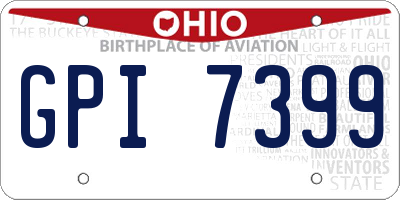 OH license plate GPI7399