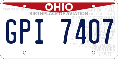 OH license plate GPI7407
