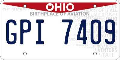OH license plate GPI7409