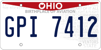 OH license plate GPI7412