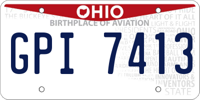OH license plate GPI7413