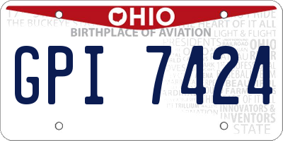 OH license plate GPI7424