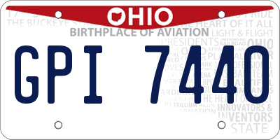 OH license plate GPI7440