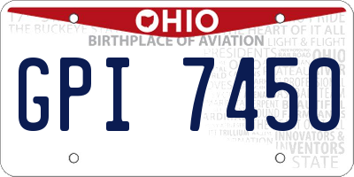 OH license plate GPI7450