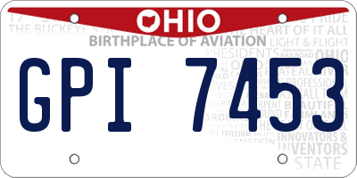 OH license plate GPI7453