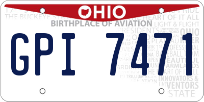 OH license plate GPI7471
