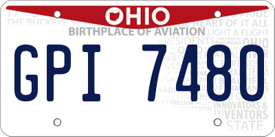 OH license plate GPI7480