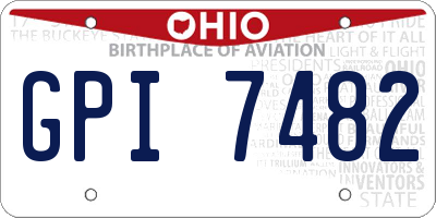 OH license plate GPI7482