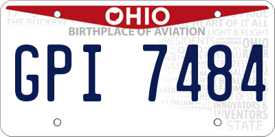 OH license plate GPI7484