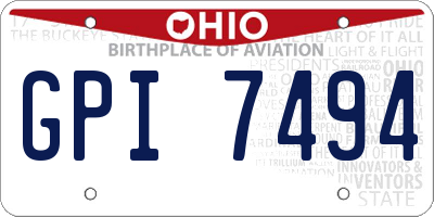 OH license plate GPI7494