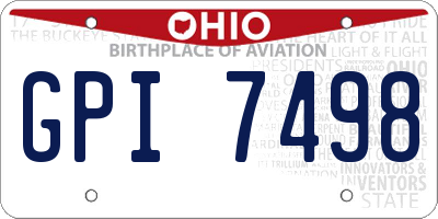 OH license plate GPI7498