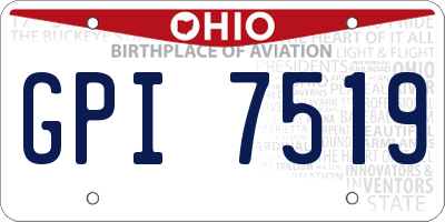 OH license plate GPI7519