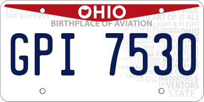 OH license plate GPI7530