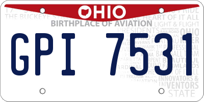 OH license plate GPI7531