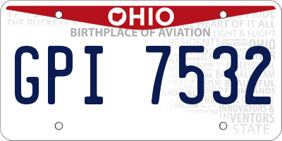 OH license plate GPI7532