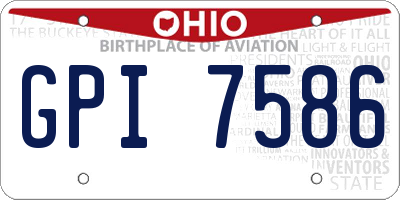 OH license plate GPI7586