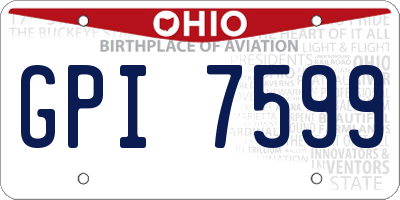 OH license plate GPI7599