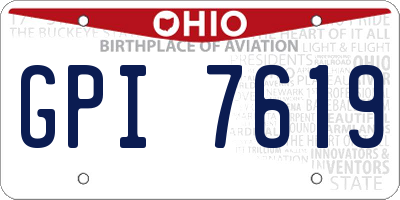 OH license plate GPI7619