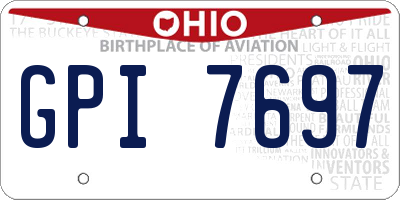OH license plate GPI7697