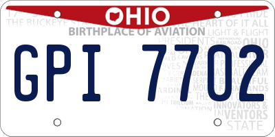 OH license plate GPI7702