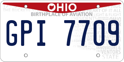 OH license plate GPI7709