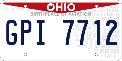 OH license plate GPI7712